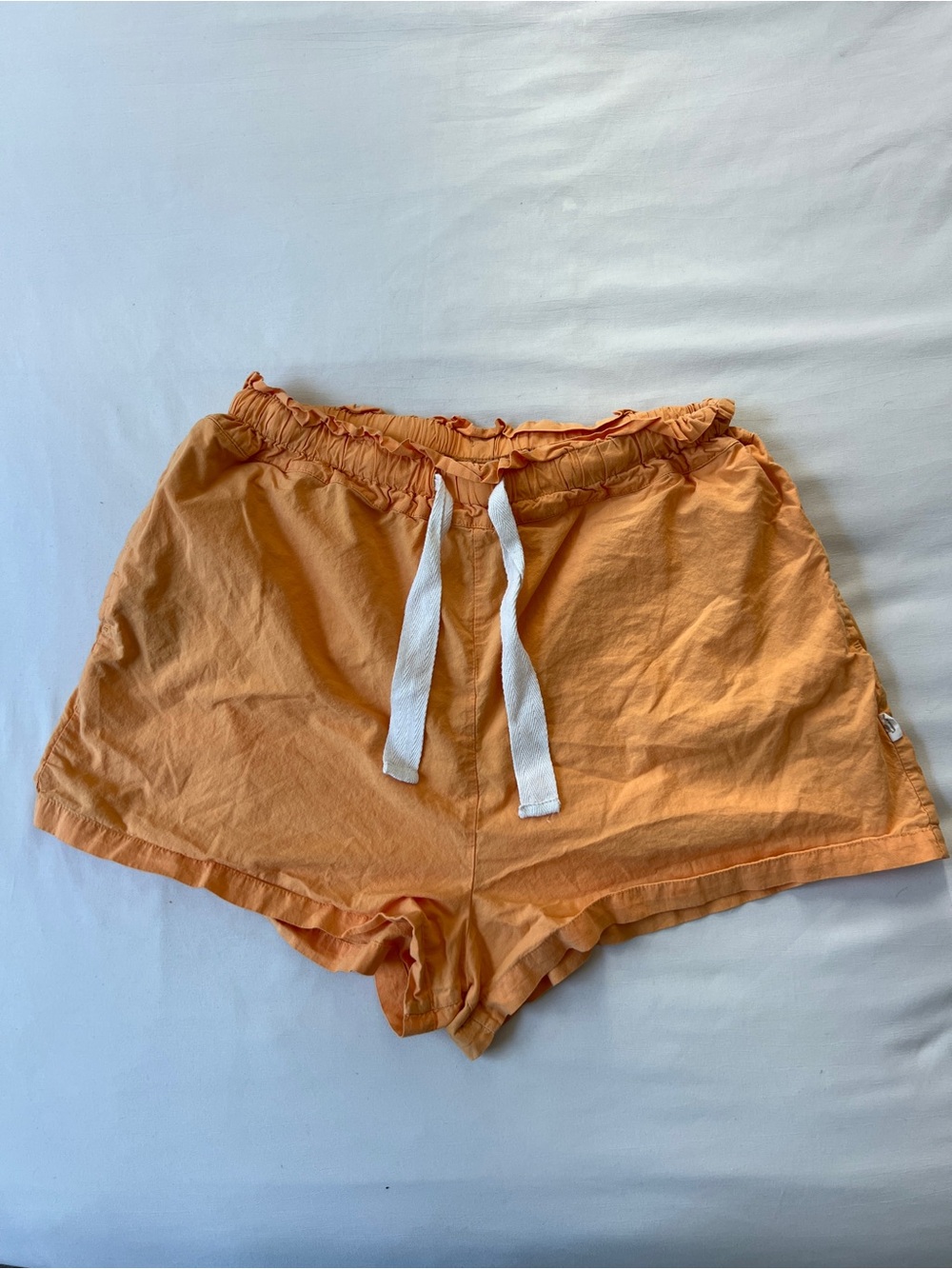 High-Waist Relaxed Shorts in Orange